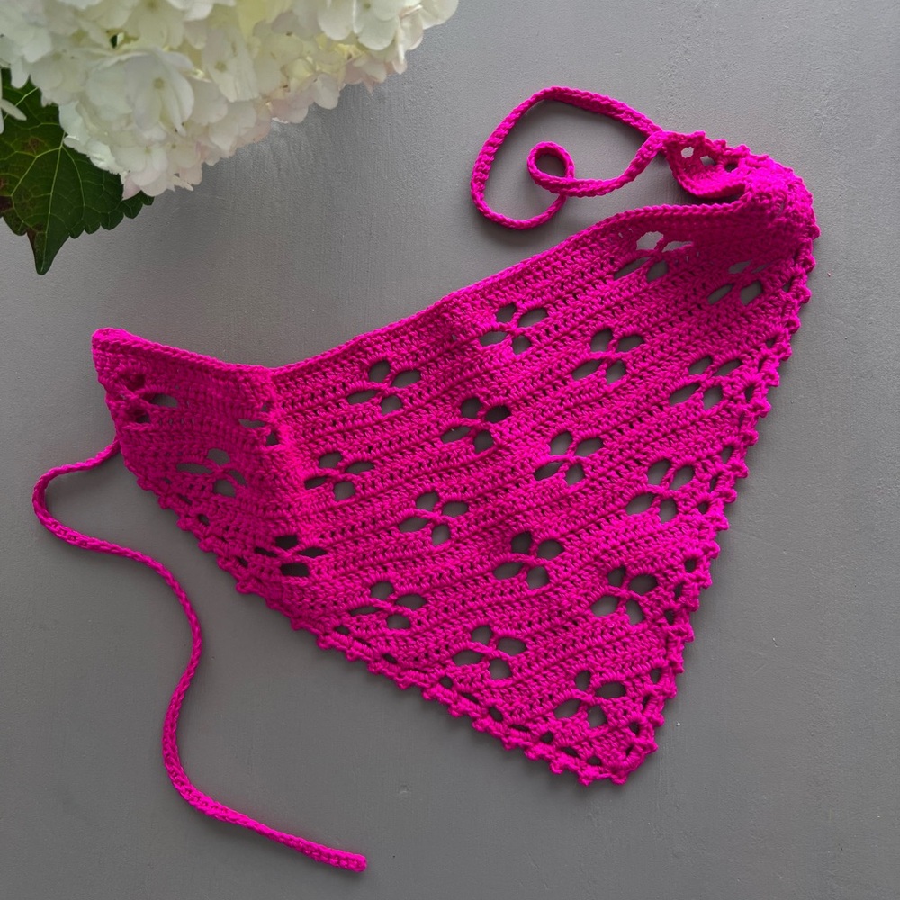 UPON REQUEST Handmade Crochet Bandana – Vintage Japanese Yarn